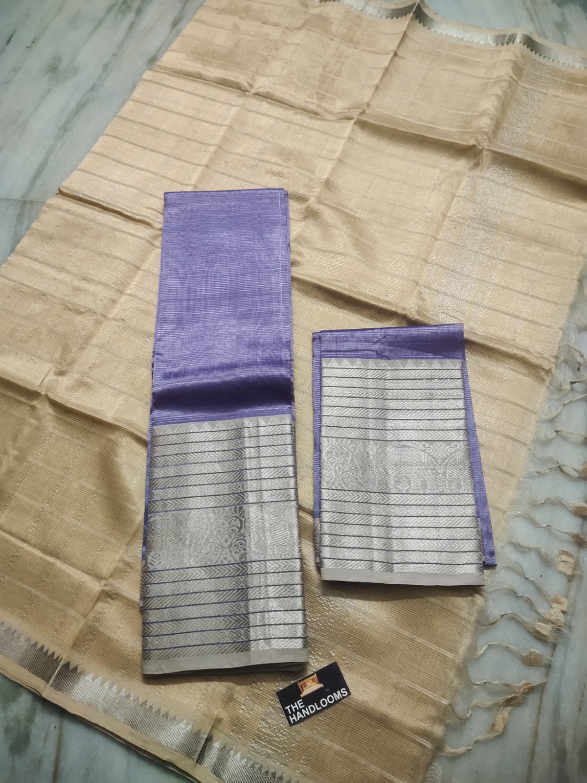 Mangalagiri Pure Handloom Pattu by Cotton Lehenga Material