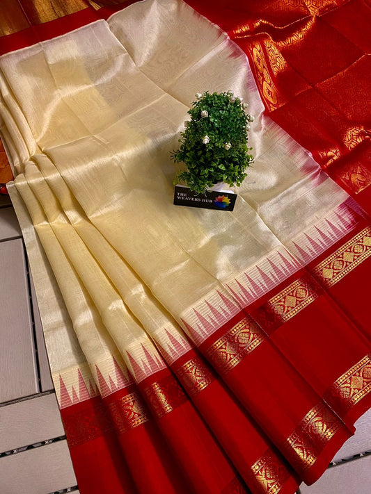 Mangalagiri pure kuppadam pattu rich border and rich pallu work saree