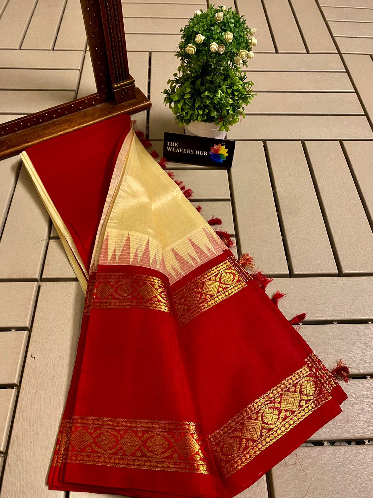 Mangalagiri pure kuppadam pattu rich border and rich pallu work saree