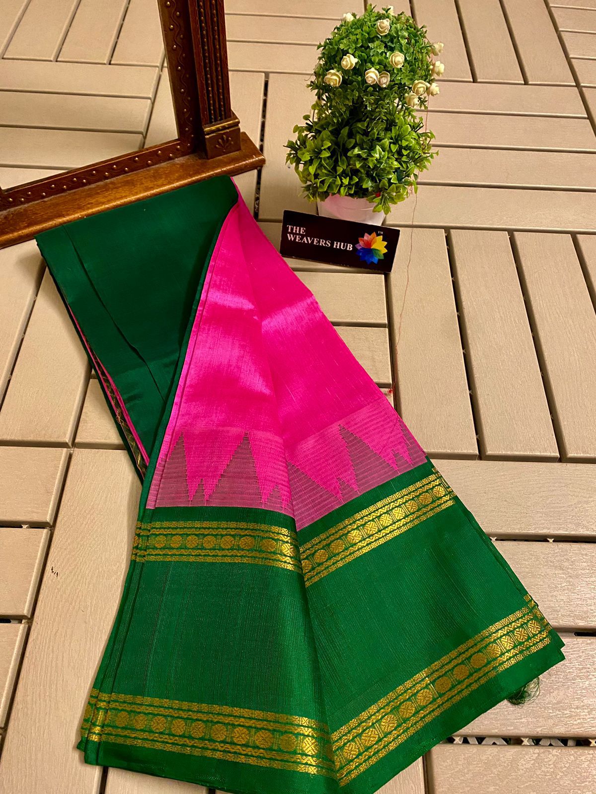 Mangalagiri pure kuppadam pattu rich border and rich pallu work saree