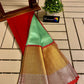 Mangalagiri pure kuppatam pattu kanchi border butta work saree