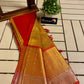 Mangalagiri pure kuppatam pattu kanchi border butta work saree