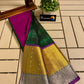 Mangalagiri pure kuppatam pattu kanchi border butta work saree