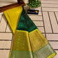 Mangalagiri pure kuppatam pattu kanchi border butta work saree