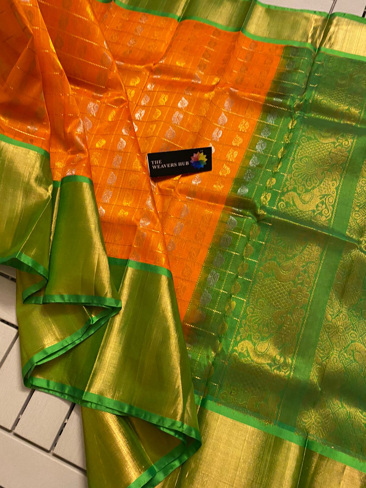 Handwoven Kuppadam Pattu Saree