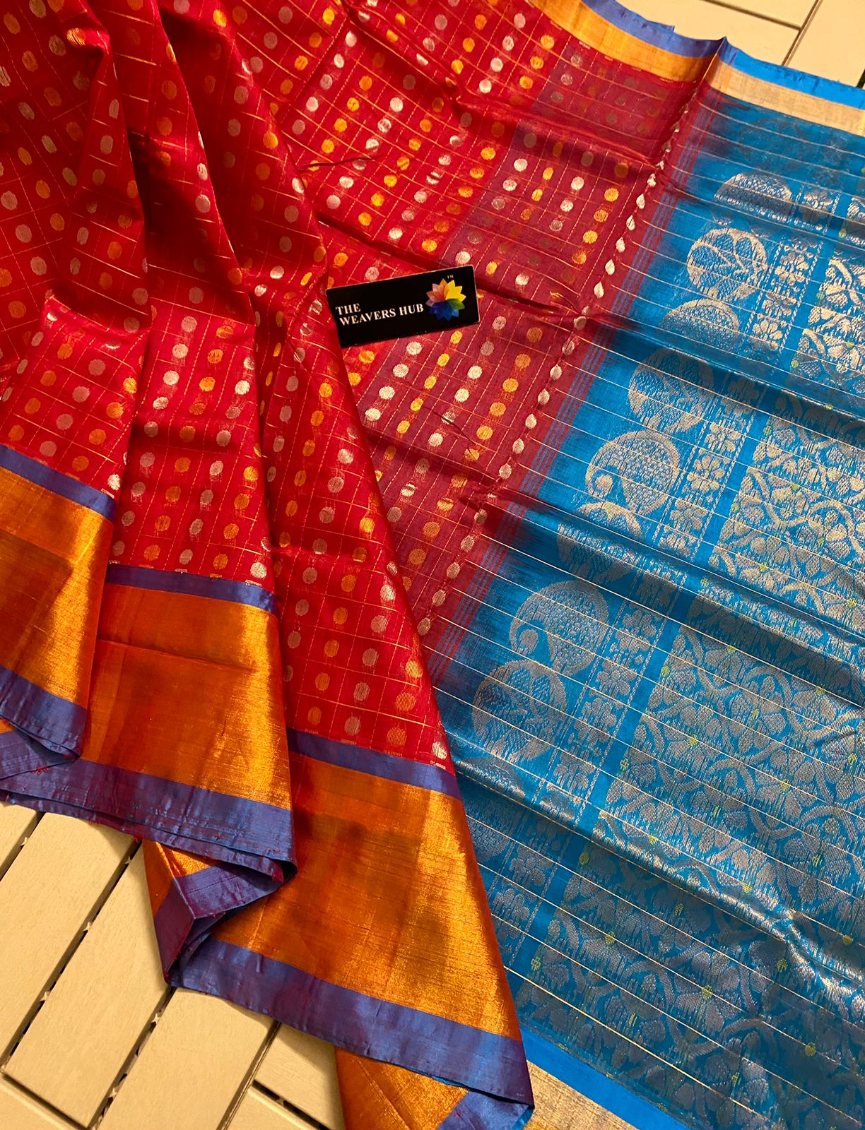 Handwoven Kuppadam Pattu Saree