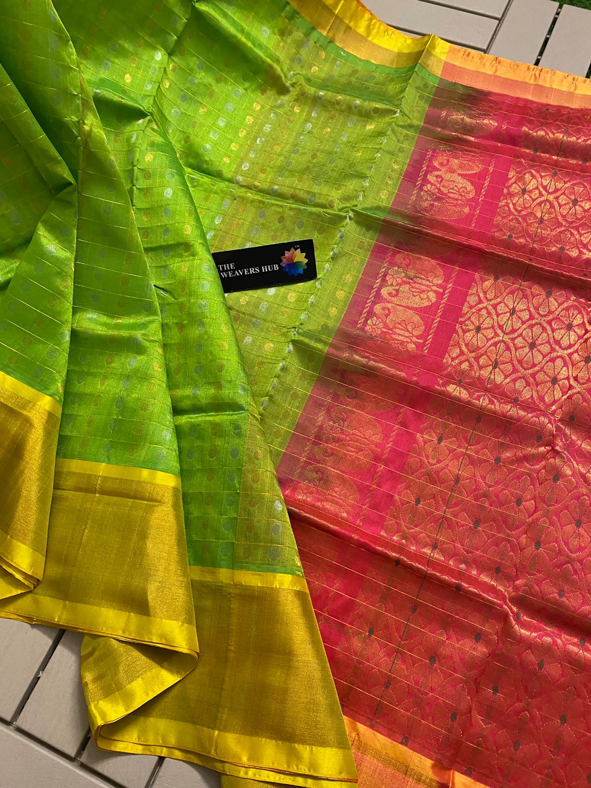 Handwoven Kuppadam Pattu Saree