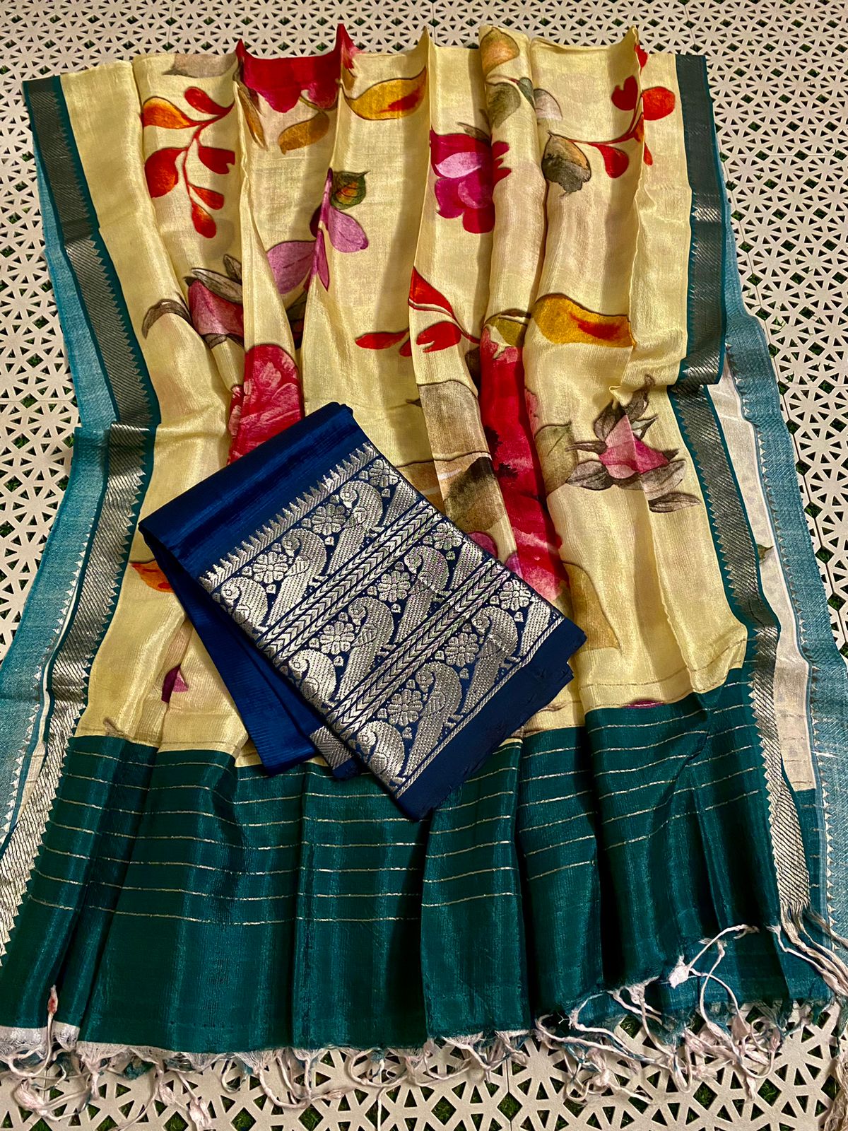 Mangalagiri pure pattu by cotton pen digital printed dress material –