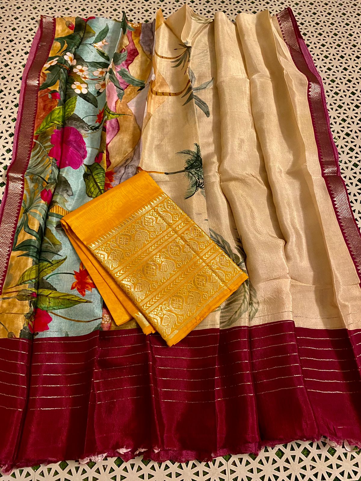 Mangalagiri pure pattu by cotton pen digital printed dress material