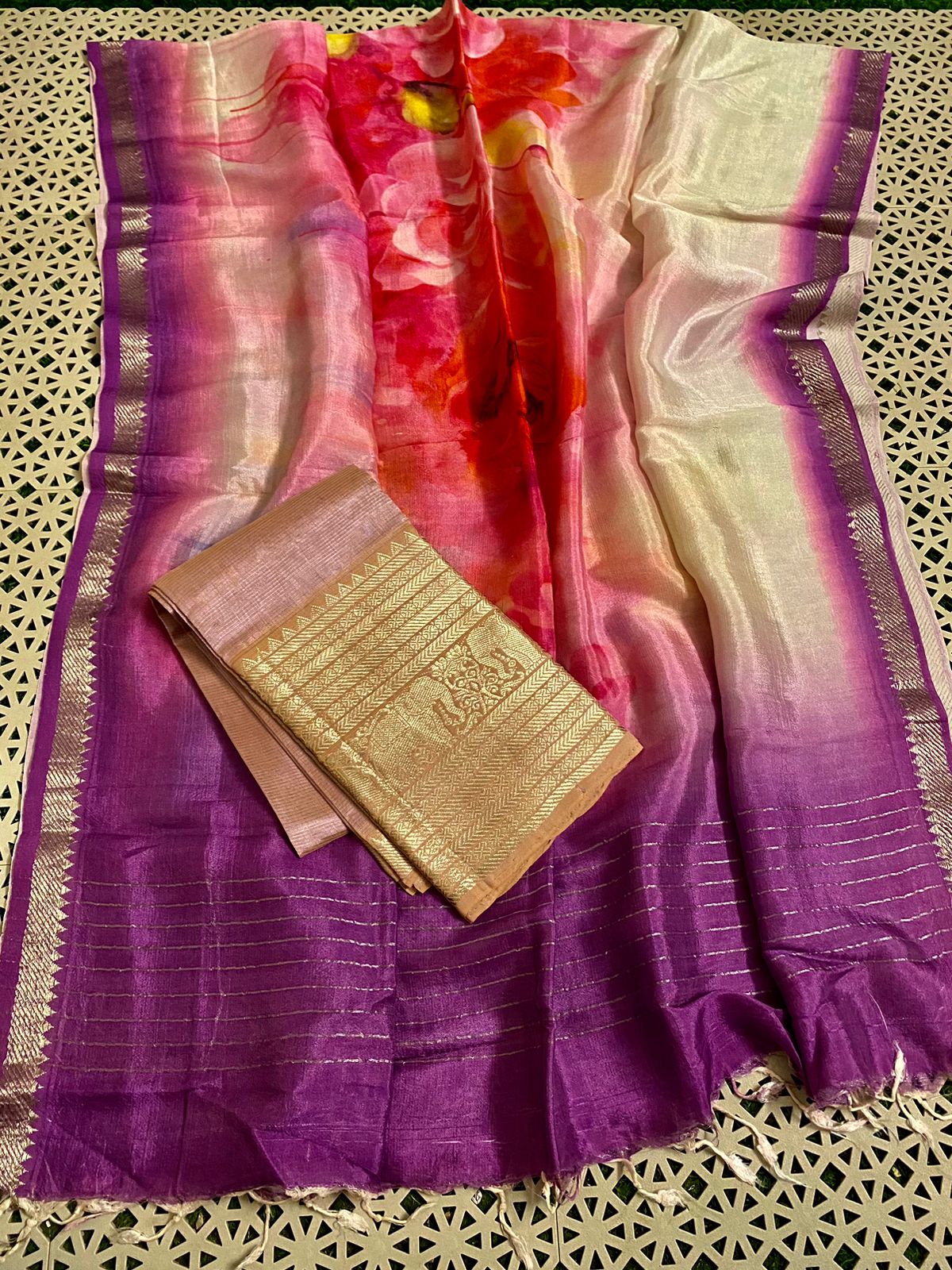 Mangalagiri pure pattu by cotton pen digital printed dress material
