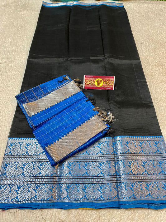 Mangalgiri pattu kanchi border plain lehenga sets