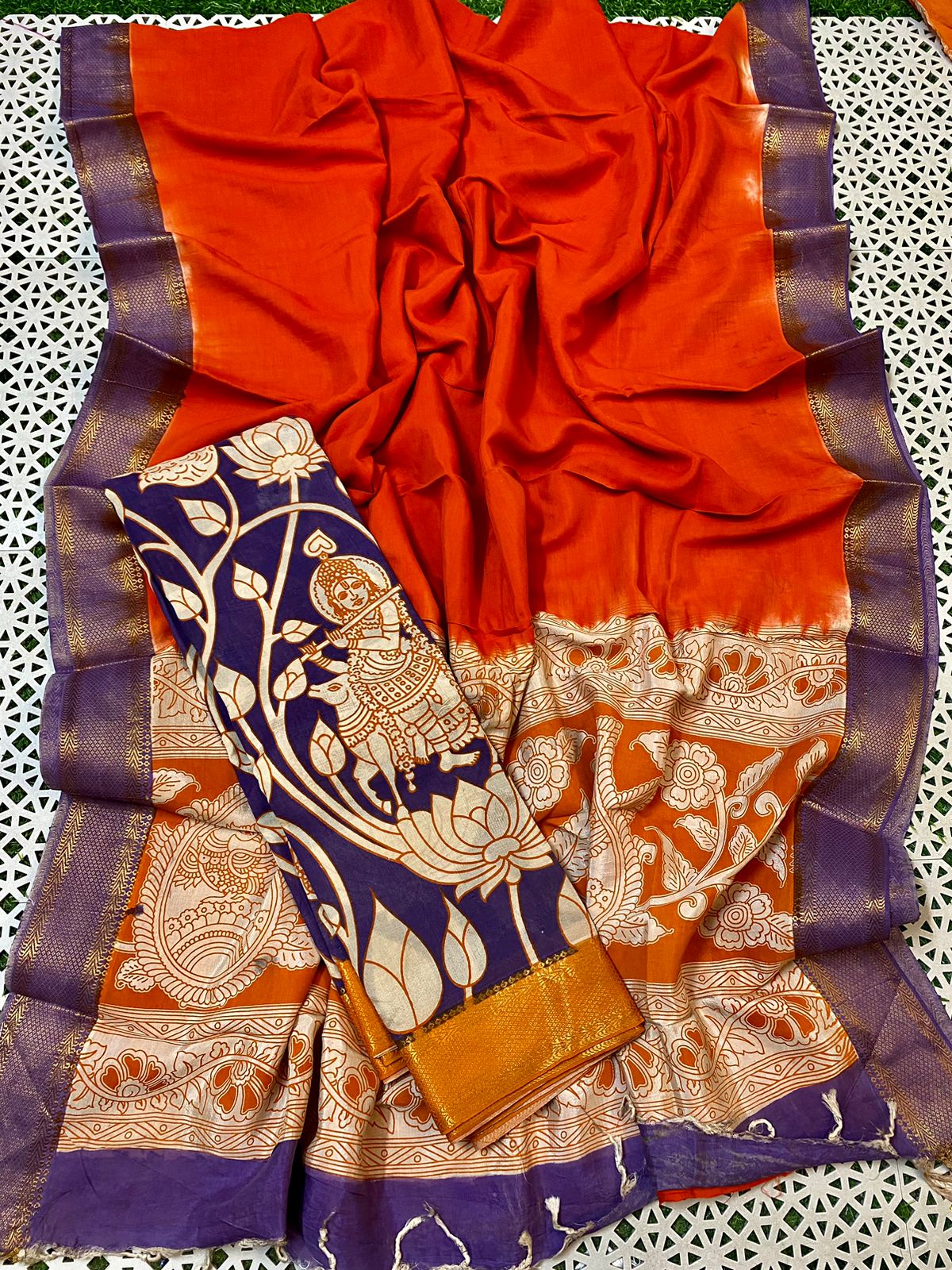 Mangalgiri pattu lehenga material