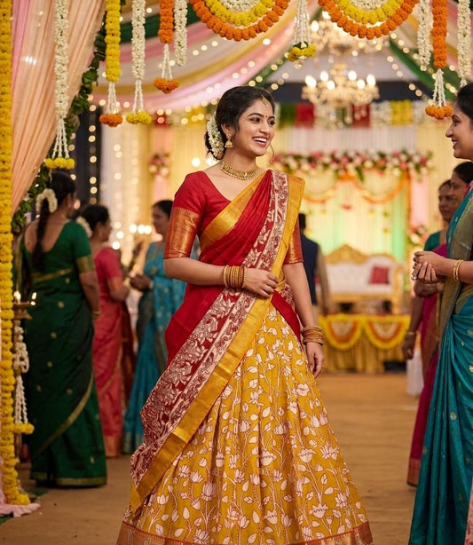 Mangalgiri pattu lehenga material