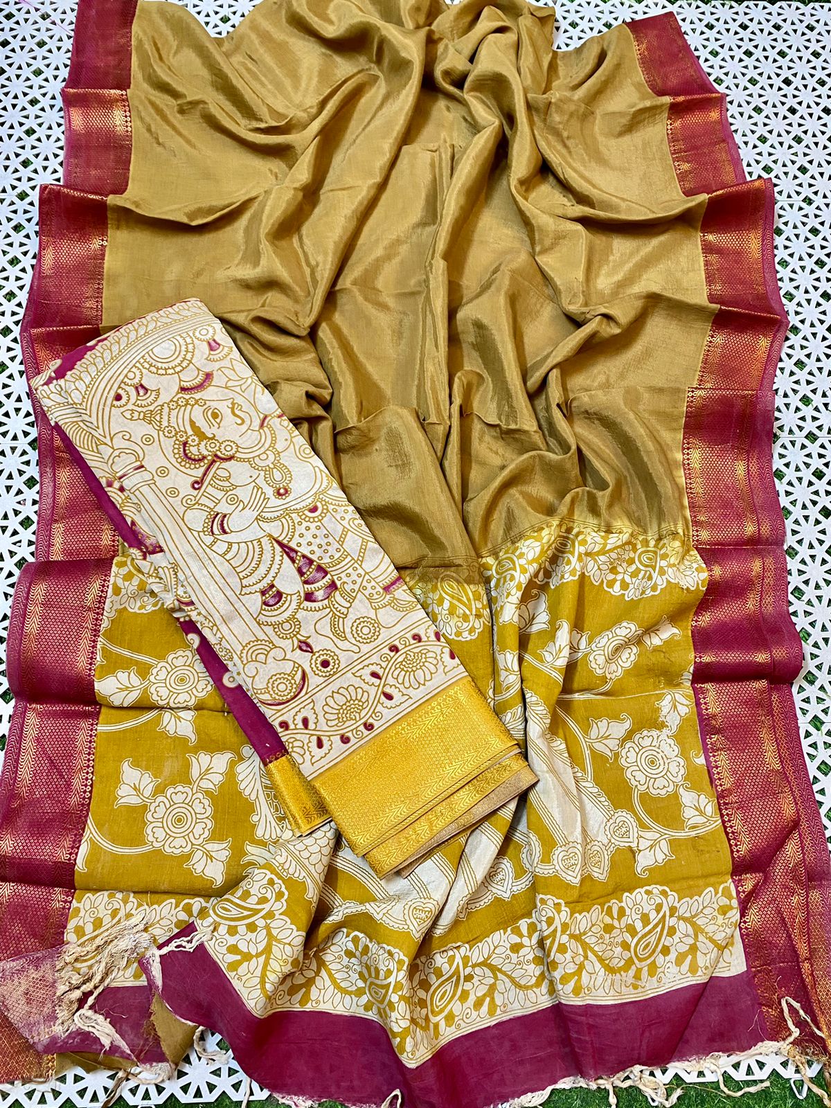 Mangalgiri pattu lehenga material