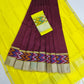 Mangalgiri pattu pochampalli silver zari border half saree material