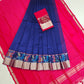 Mangalgiri pattu pochampalli silver zari border half saree material