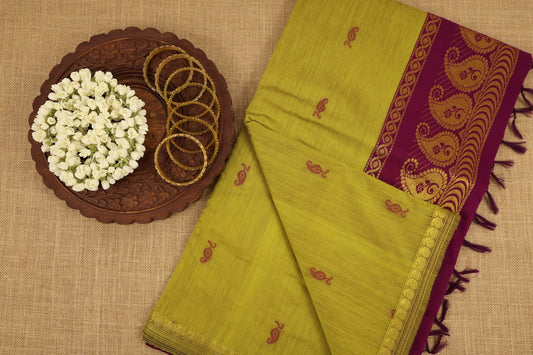 Traditional Mango Design Silk Cotton Saree