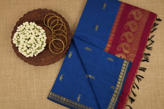 Elegant mango pattern Kalyani silk‑cotton saree