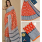 Mulmul Cotton Saree with Handblock Print