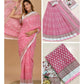 Mulmul Cotton Saree with Handblock Print