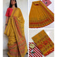 Mulmul Cotton Saree with Handblock Print