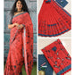 Mulmul Cotton Saree with Handblock Print