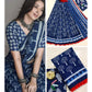 Mulmul Cotton Saree with Handblock Print