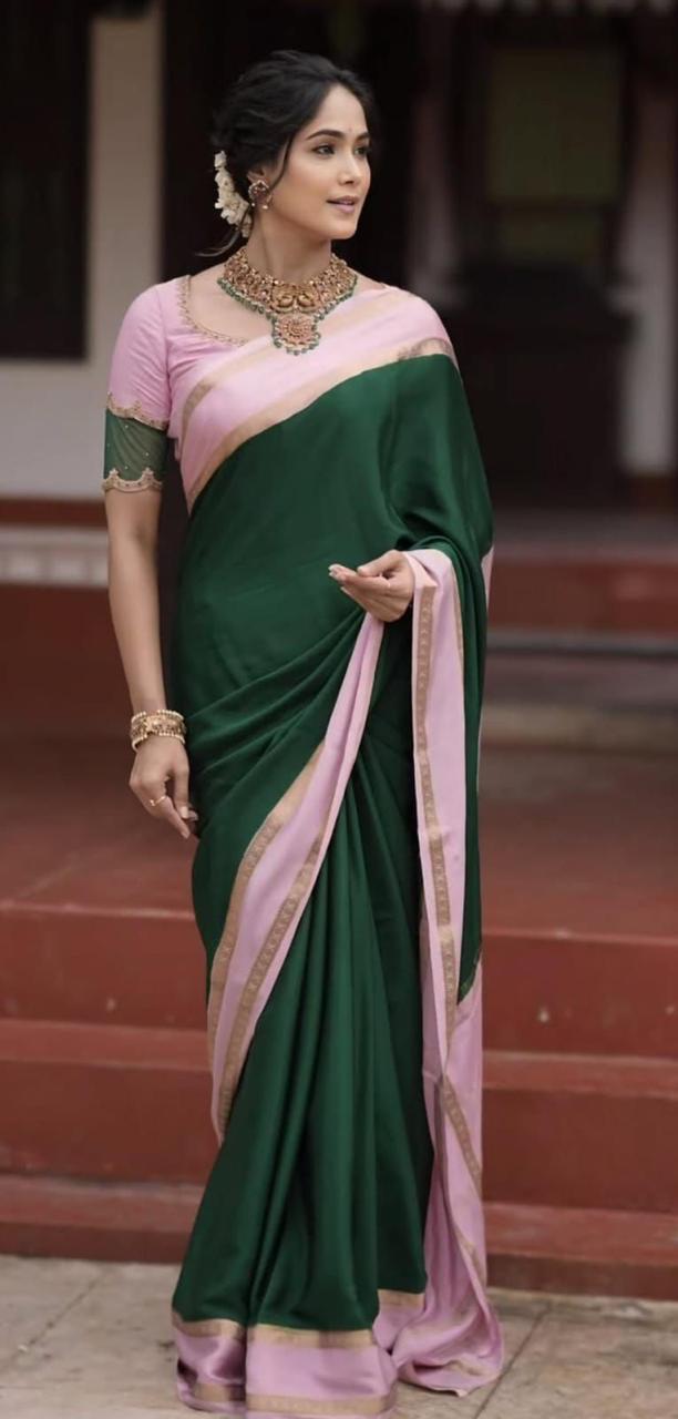 Pure  Mysore Crepe Silk Saree