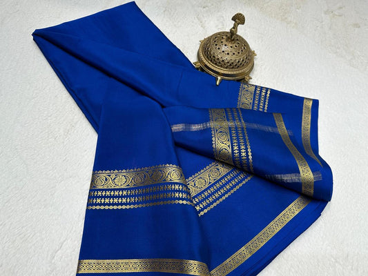 Pure mysore silk ghatti border 120 gram saree