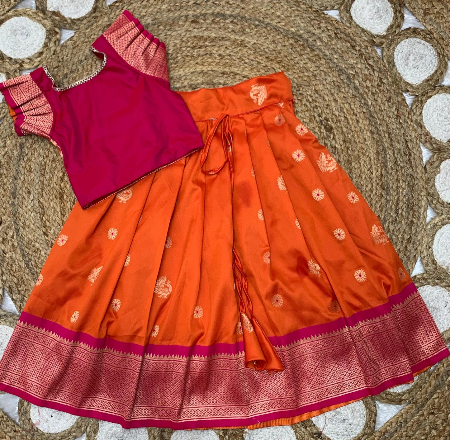 Paithani Blened Semi Silk Paavadai Sattai