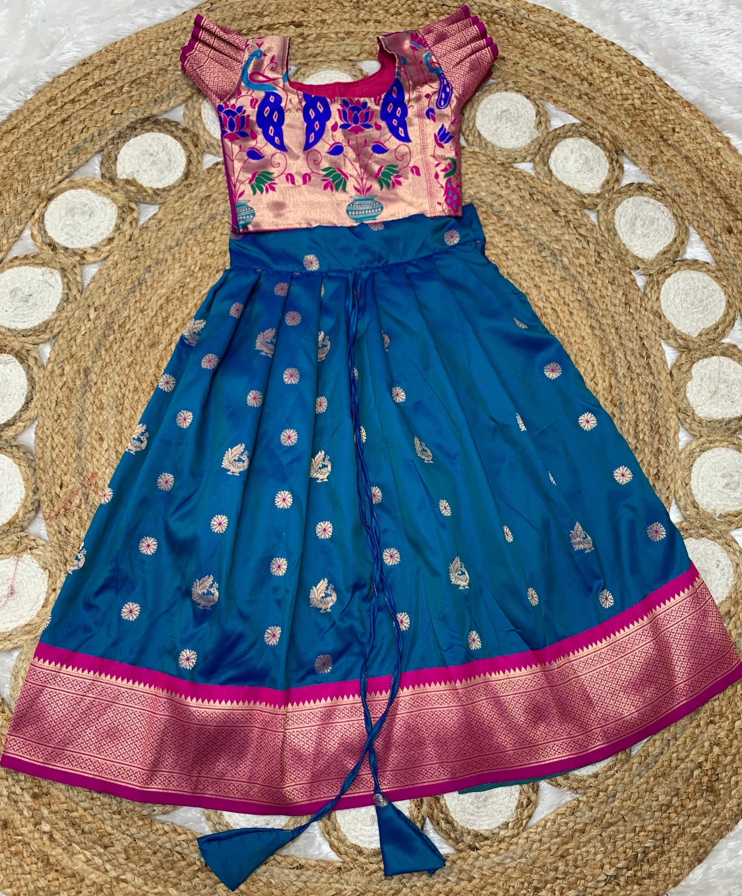 Paithani Blened Semi Silk Skirt and Top