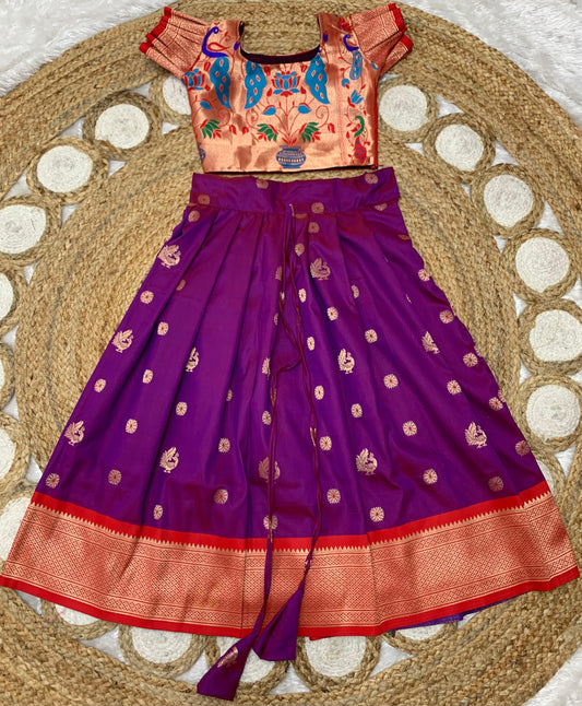 Paithani Blened Semi Silk Skirt and Top