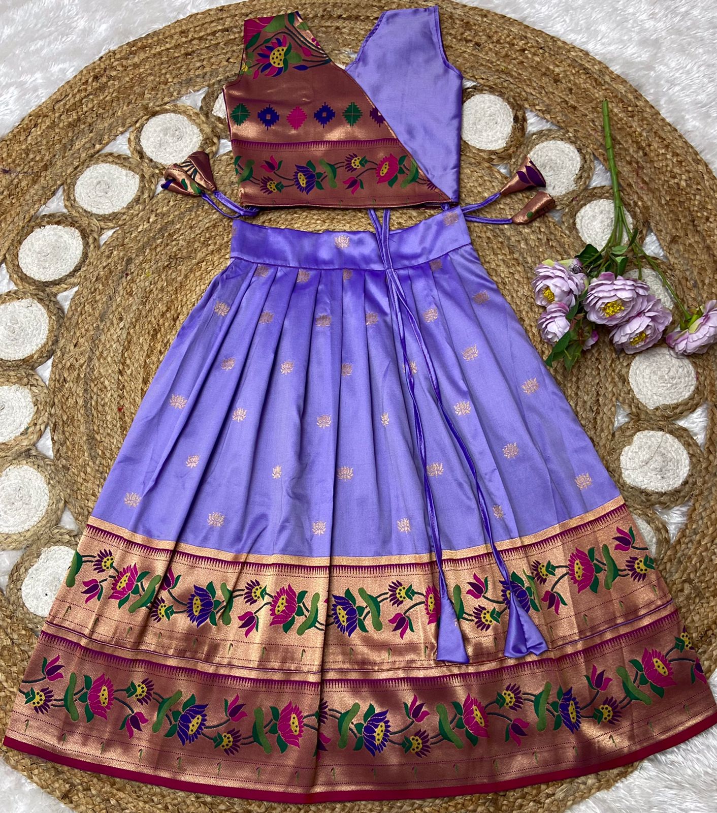 Paithani Semi Silk Kids dress