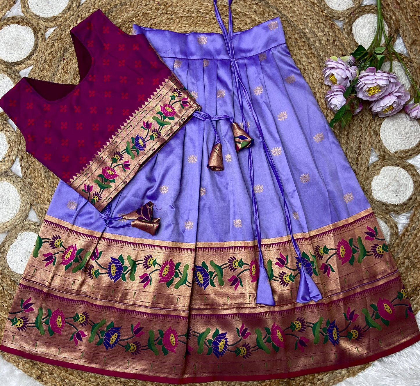 Paithani Semi Silk Kids dress