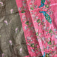 Pitchuwai Printed Tissue Tussar Silk Saree