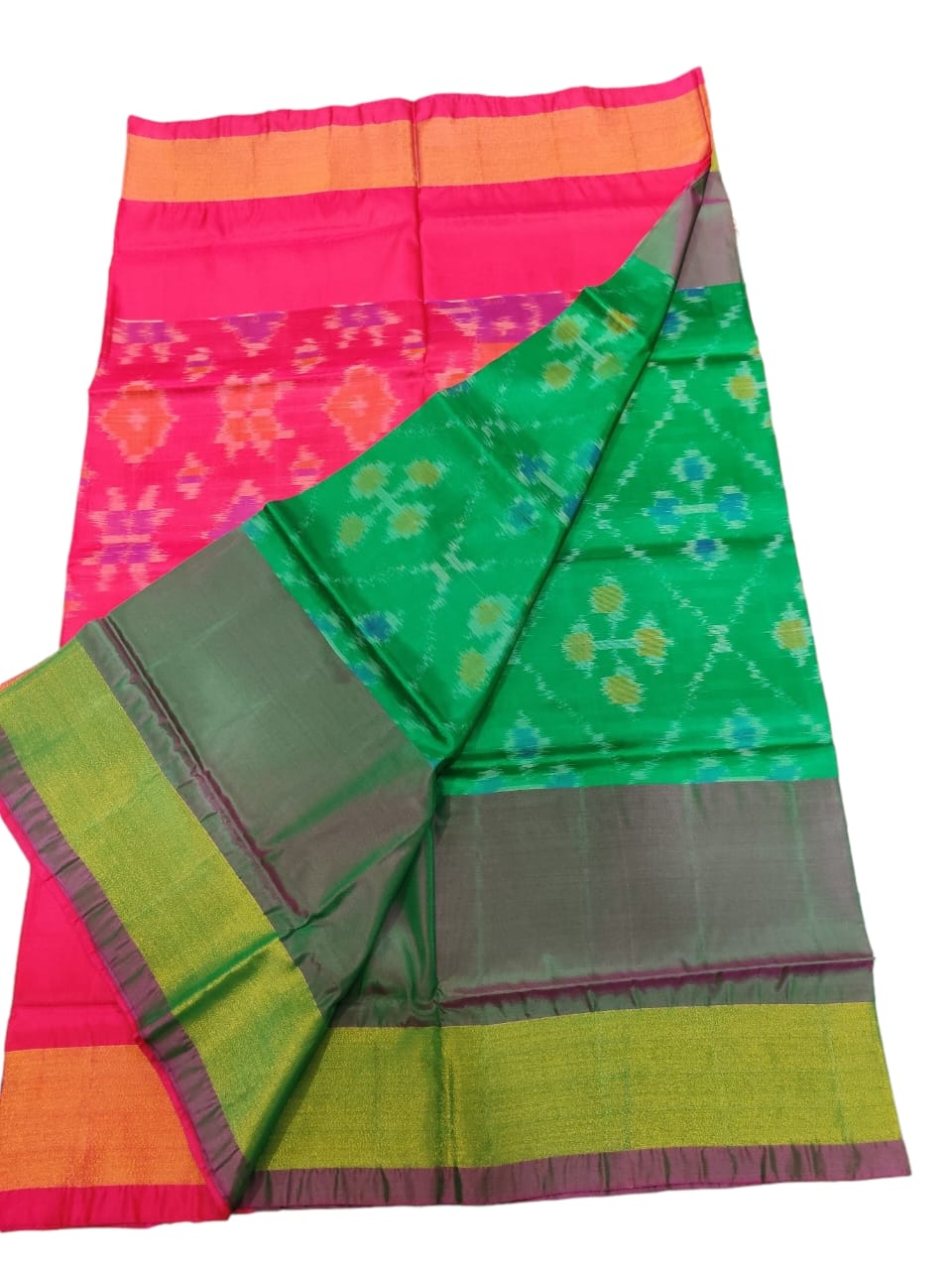 Uppada Tripura Silk Pochampally Border Saree – Uppadasarees.in