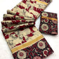 Printed fancy chanderi silk saree