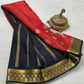 Printed pure mysore crepe silk saree