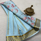 Printed pure mysore crepe silk saree