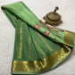 Printed pure mysore crepe silk saree