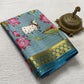Printed pure mysore crepe silk saree