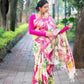 Printed semi tussar silk saree