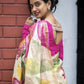 Printed semi tussar silk saree