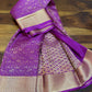 Pure brocade mysore silk 120 grm thickness saree