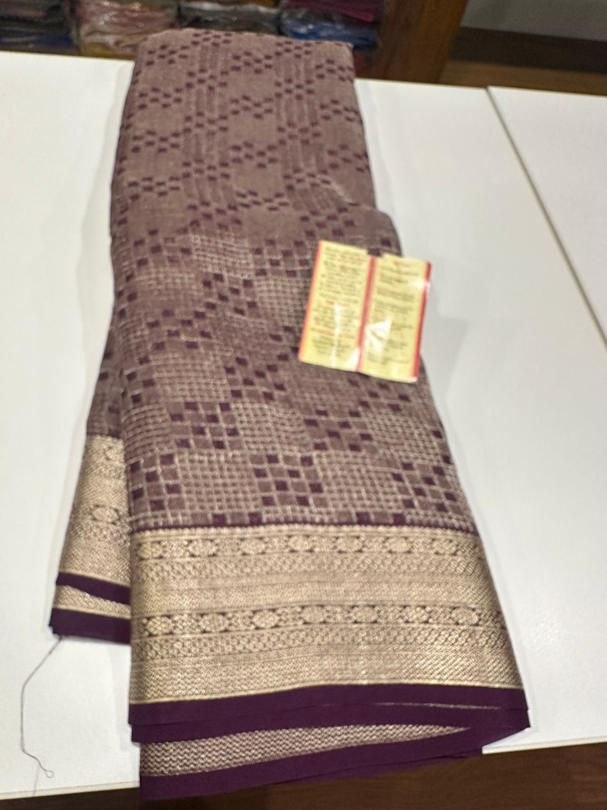 Pure Brocade Mysore Silk Tissue Saree