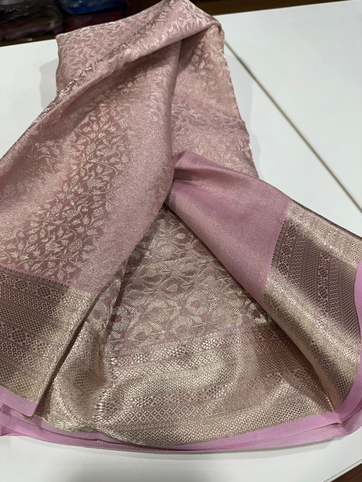 Pure Brocade Mysore Silk Tissue Saree