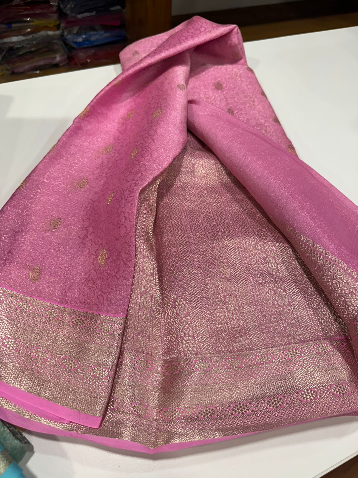 Pure Brocade Mysore Silk Tissue Saree