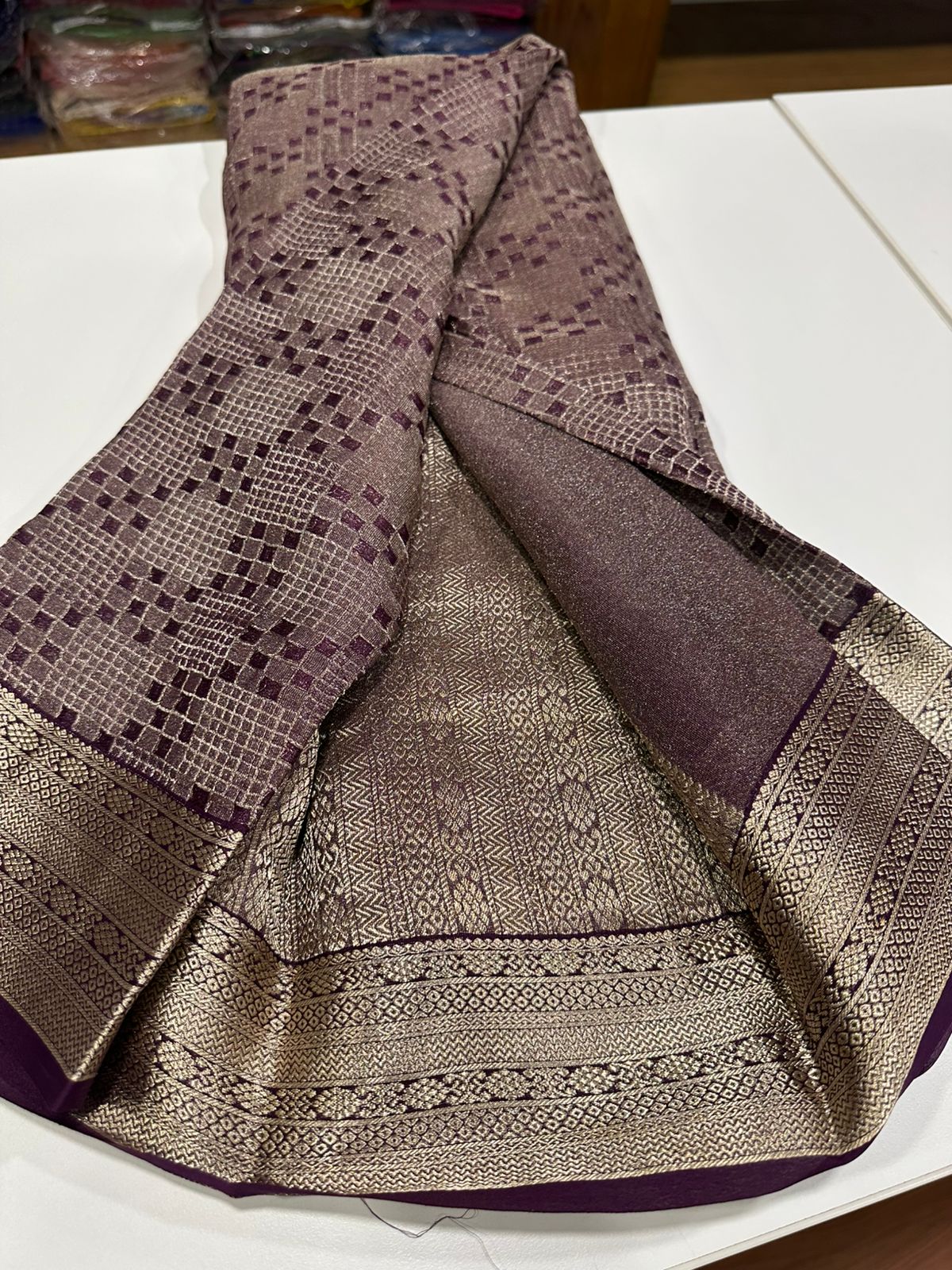 Pure Brocade Mysore Silk Tissue Saree