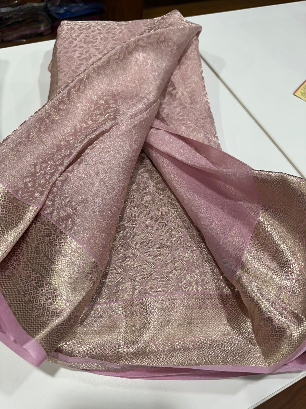 Pure Brocade Mysore Silk Tissue Saree