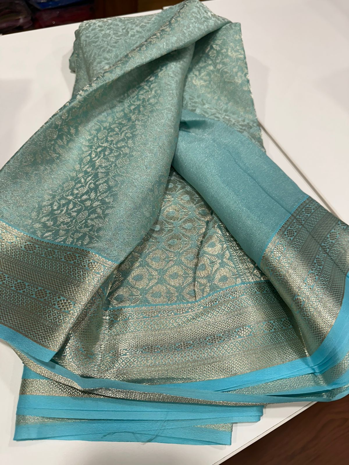 Pure Brocade Mysore Silk Tissue Saree